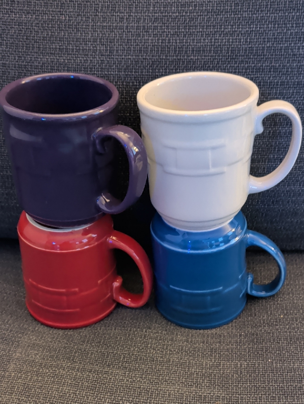 Longaberger Pottery Woven Traditions Coffee Mugs - 4
